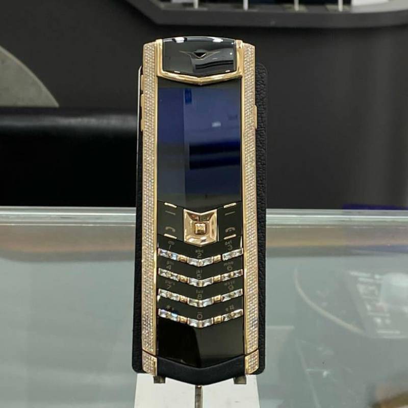 điện thoại vertu chính hãng signature s vàng khối full kim cương 