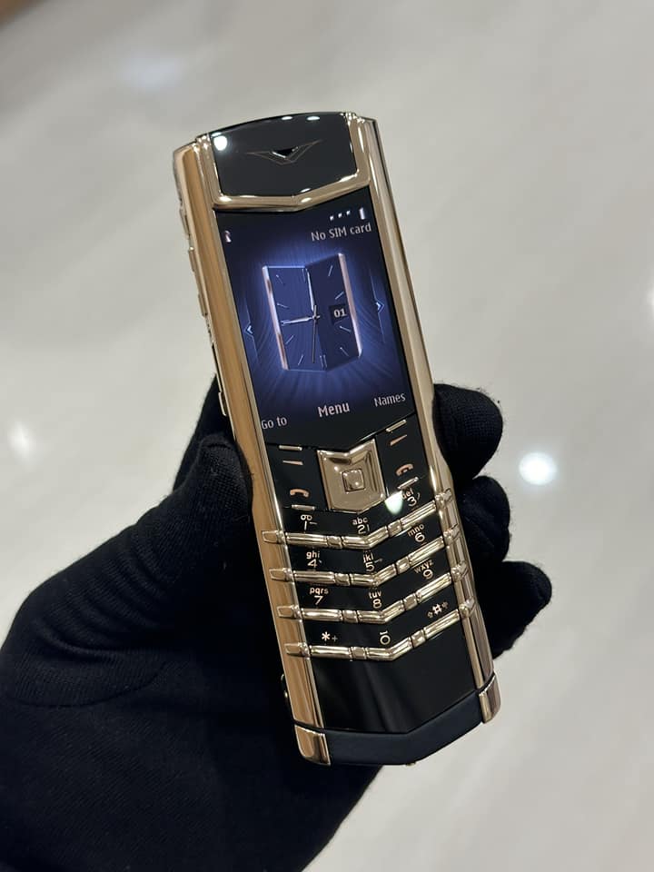 vertu siganture s chính hãng vàng hồng nguyên khối 18K