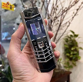 Vertu Signature S Thép Mặt Lưng Da Bê