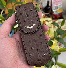 Bao Vertu Signature S Da Đà Điểu Nắp Đứng