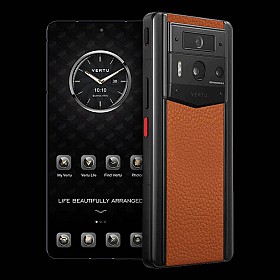 VERTU META 2ND GENERATION CALF LEATHER WEB3 AI PHONE - ORANGE