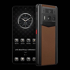 VERTU META 2ND GENERATION CALF LEATHER WEB3 AI PHONE - BROWN