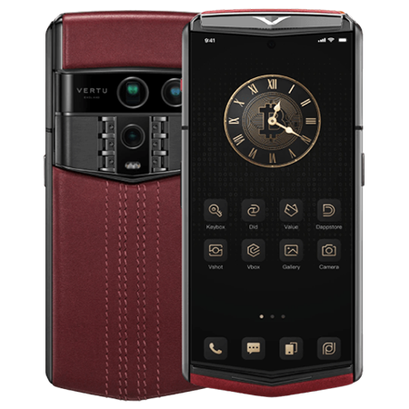 Vertu Agent Q-Black Regular Set-Wine Red Quilted Stitch Pure Wine Red Calf-1TB-HW