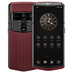 Vertu Agent Q-Black Regular Set-Wine Red Quilted Stitch Pure Wine Red Calf-1TB-HW