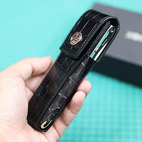 Bao Da Điện Thoại XOR Da Cá Sấu Pháp Nắp Đứng